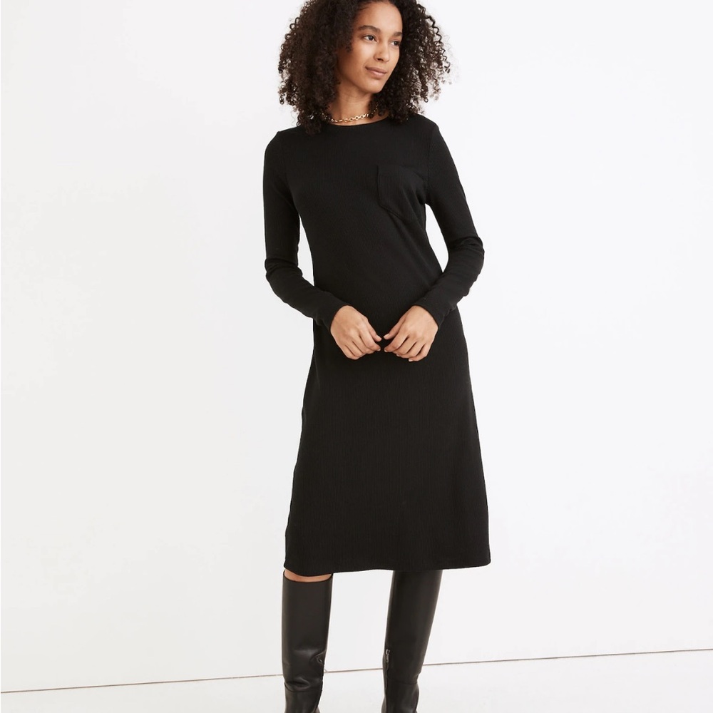 Madewell long-sleeve pocket tee dress. Size XS.